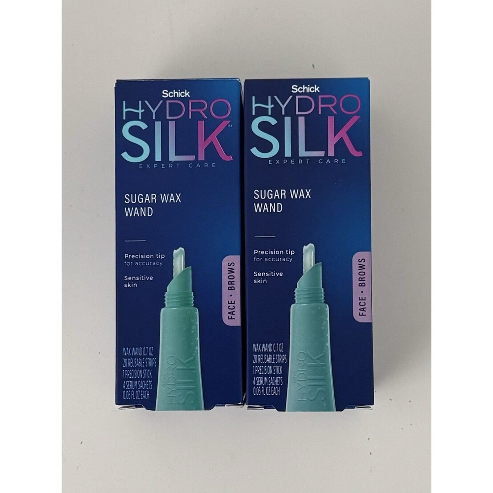 Schick Hydro Silk Sugar Wax Wand X2Sensitive Skin Face Brows Precision Tip 0.7oz